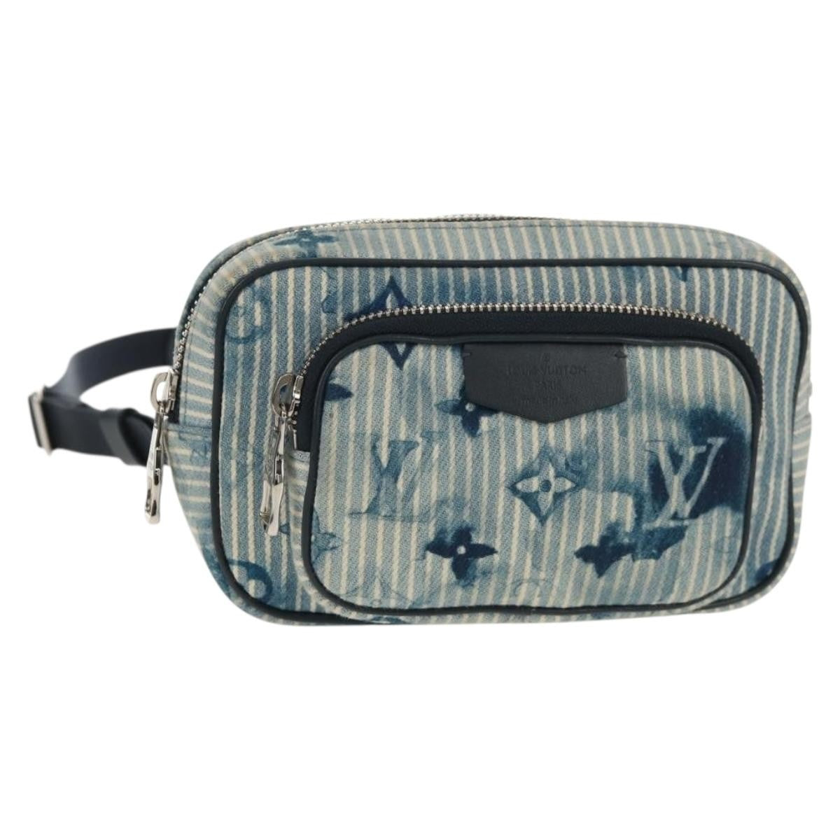 Louis Vuitton Outdoor Pouch Limited Edition Monogram Watercolor Stripes Denim Blue Canvas Clutche & Pouche Bag (Pre-Owned)