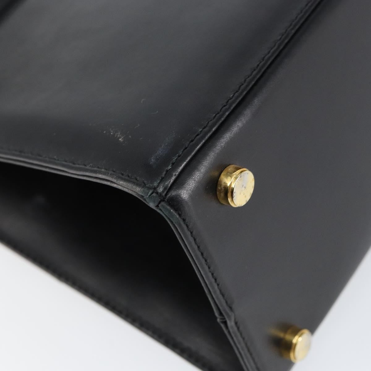 Salvatore Ferragamo Convertible Vara Bow Tote Leather Black Leather Handbag (Pre-Owned)