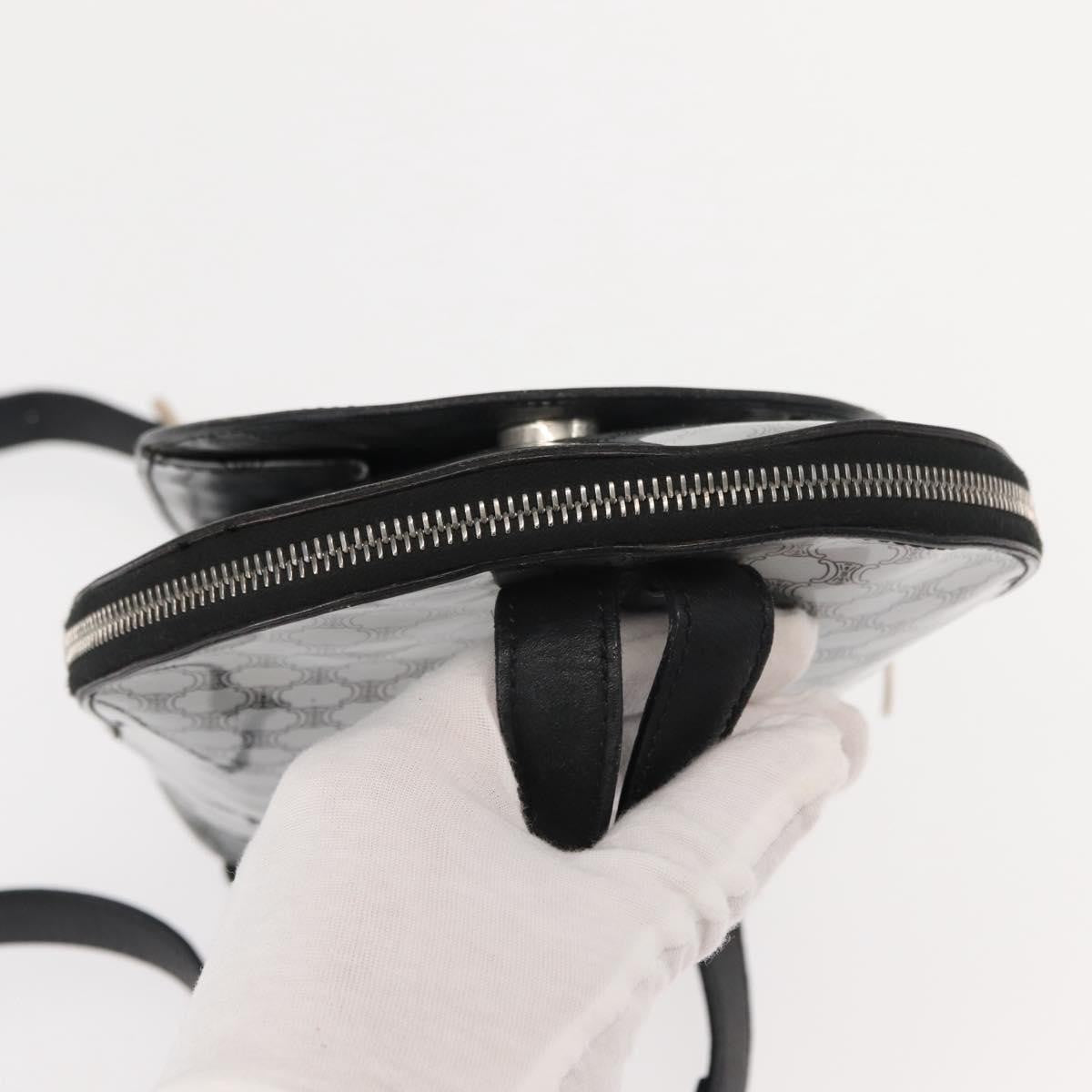Celine Vintage Macadam Backpack Canvas And Leather Silver Pvc Backpack Bag (Pre-Owned)