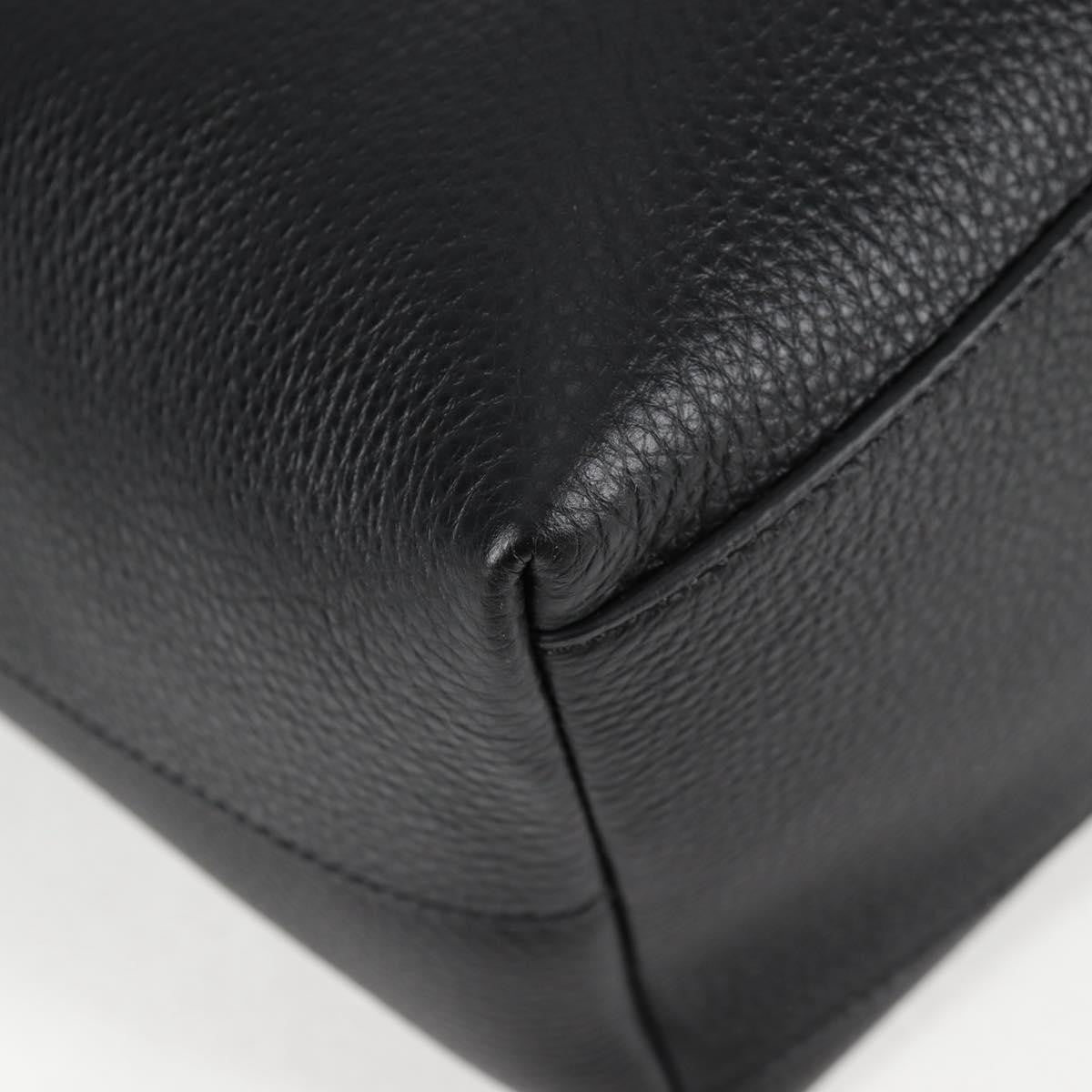 Versace Medusa Tote Leather Black Leather Tote Bag Bag (Pre-Owned)