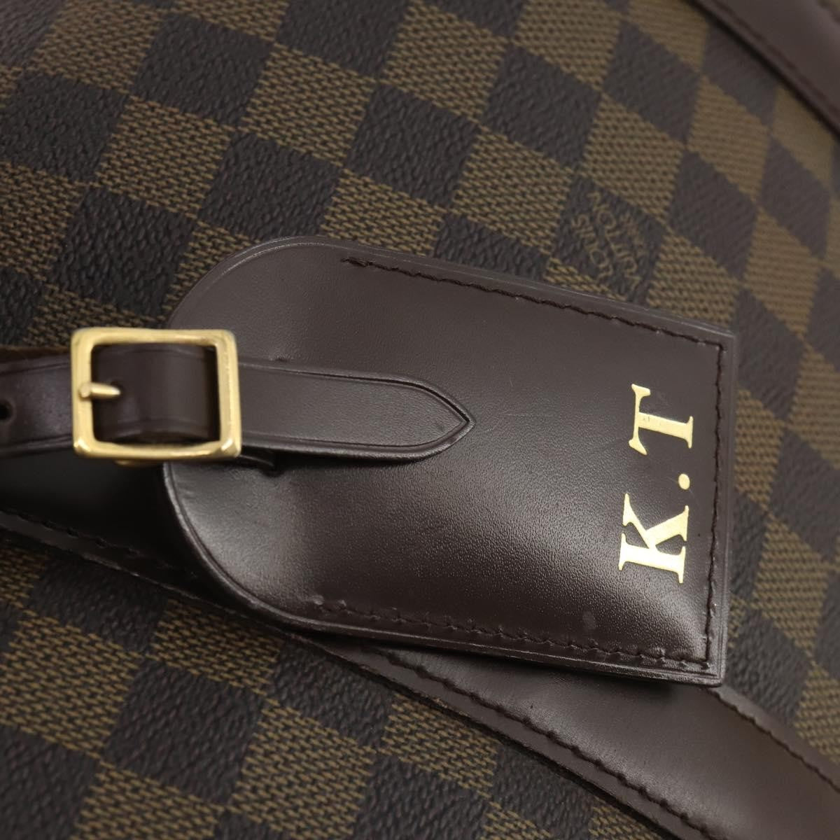 Louis Vuitton Keepall Bag Damier Brown Canvas Travel Bag Bag (Pre-Owned)