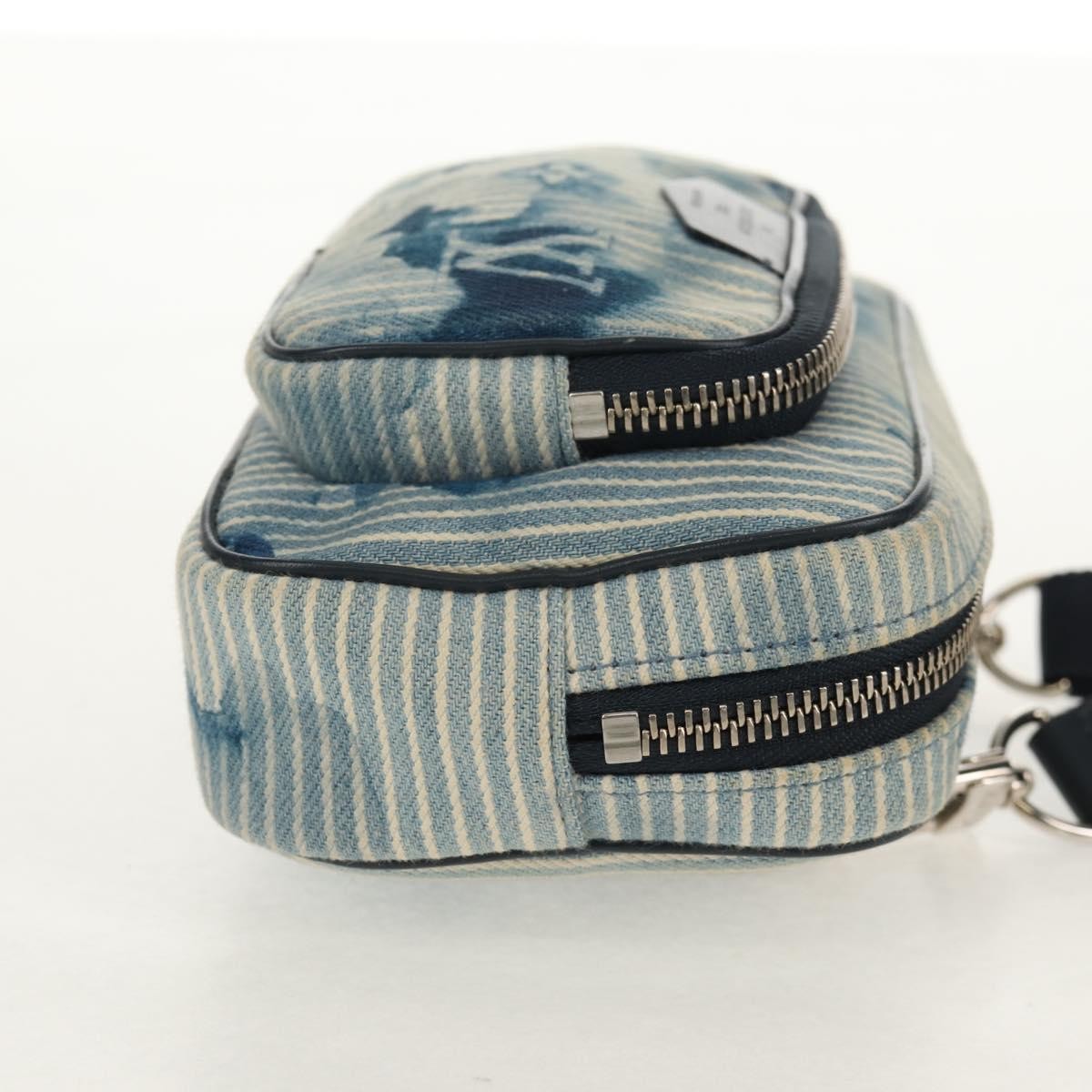 Louis Vuitton Outdoor Pouch Limited Edition Monogram Watercolor Stripes Denim Blue Canvas Clutche & Pouche Bag (Pre-Owned)