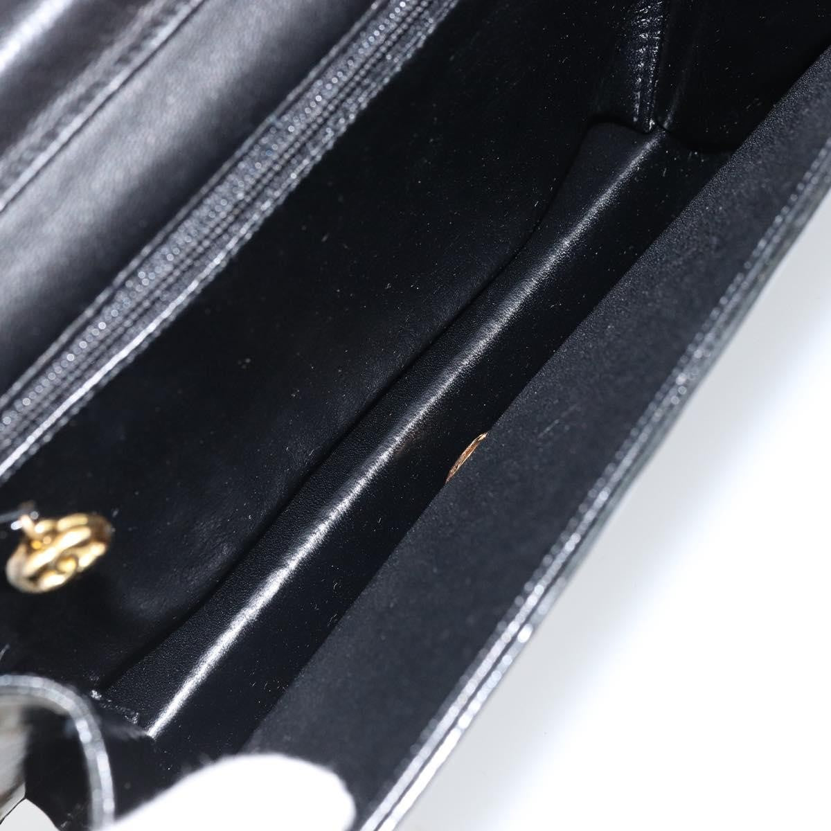 Chanel Wallet On Chain Quilted Patent Black Patent_Leather Shoulder Bag Bag (Pre-Owned)