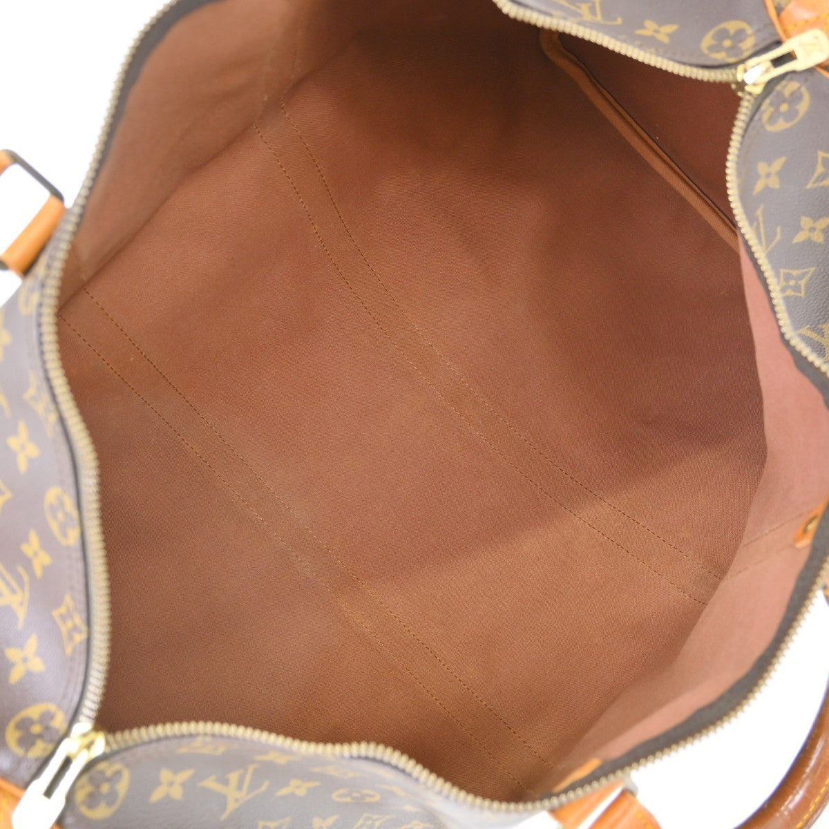 Louis Vuitton Keepall Bag Monogram Canvas Brown Canvas Travel Bag Bag (Pre-Owned)