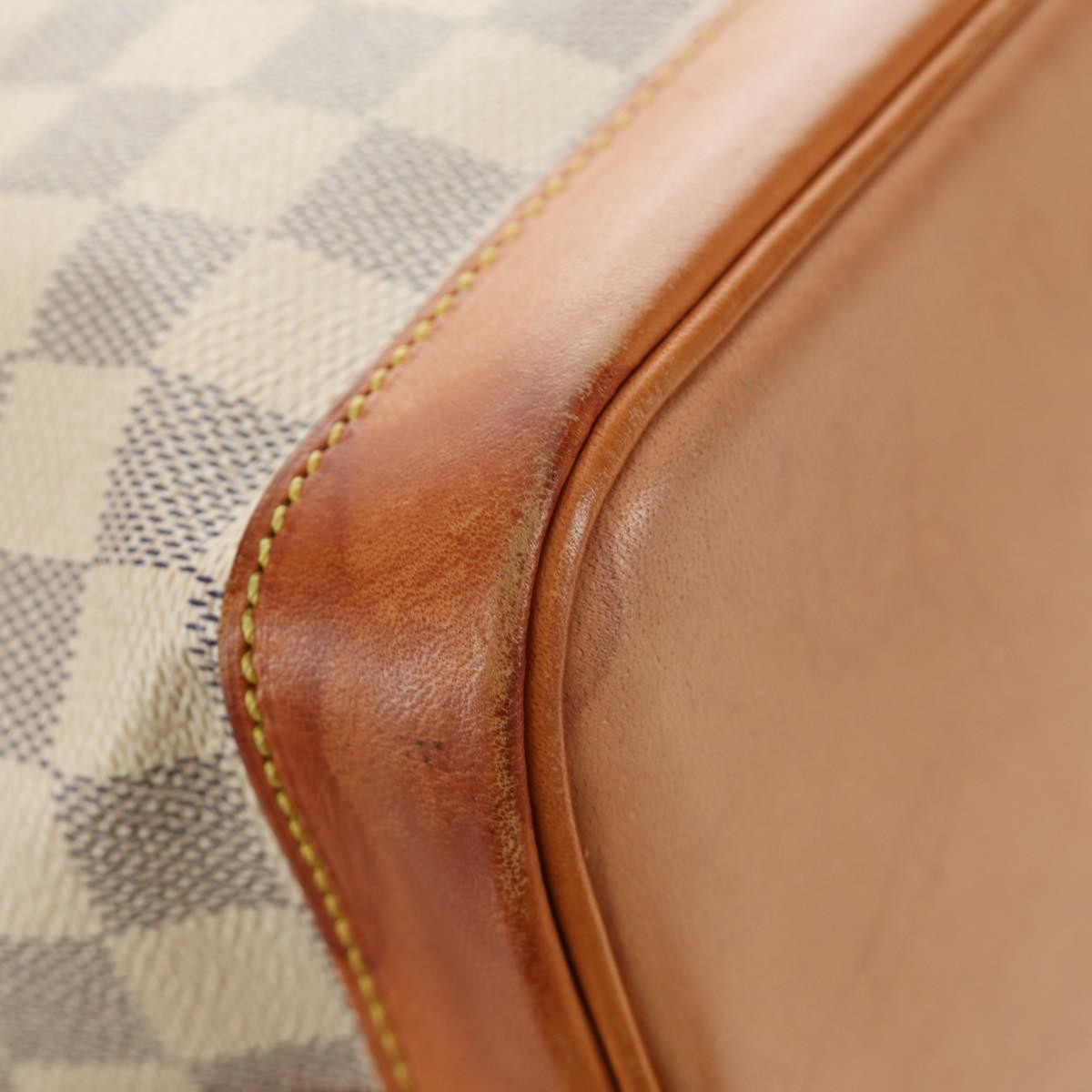 Louis Vuitton Noe Handbag Damier White Canvas Shoulder Bag Bag (Pre-Owned)