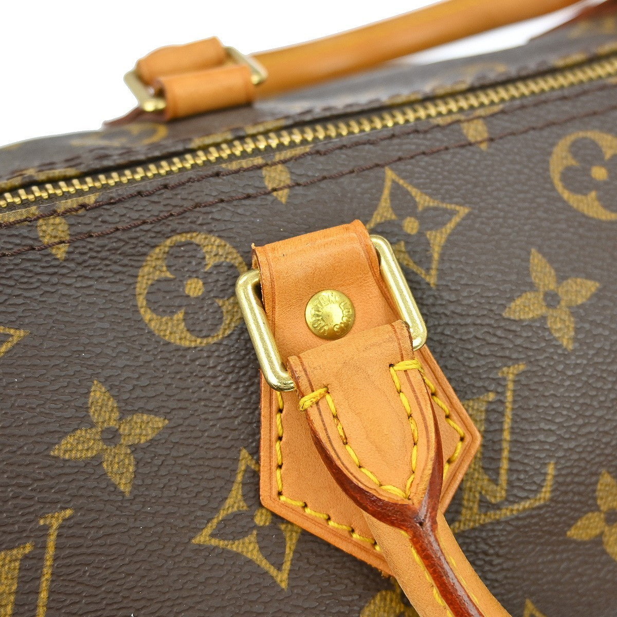 Louis Vuitton Speedy Handbag Monogram Canvas Brown Canvas Handbag (Pre-Owned)