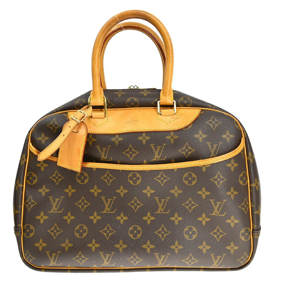Louis Vuitton Deauville Handbag Monogram Canvas Brown Canvas Handbag (Pre-Owned)