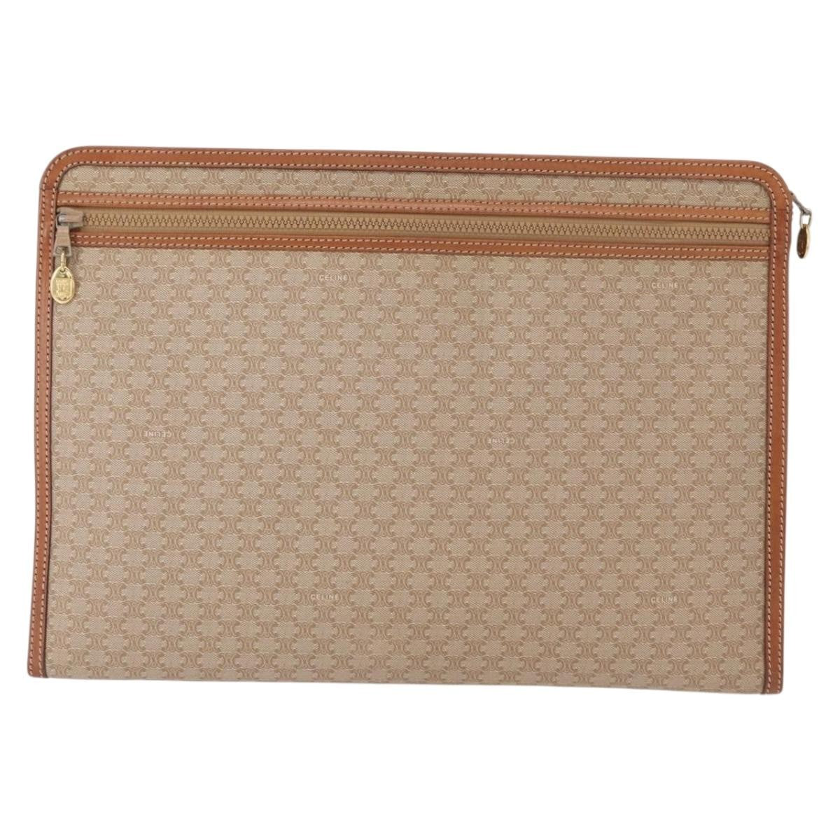 Celine Macadam Pochette Clutch Beige Pvc Clutche & Pouche Bag (Pre-Owned)
