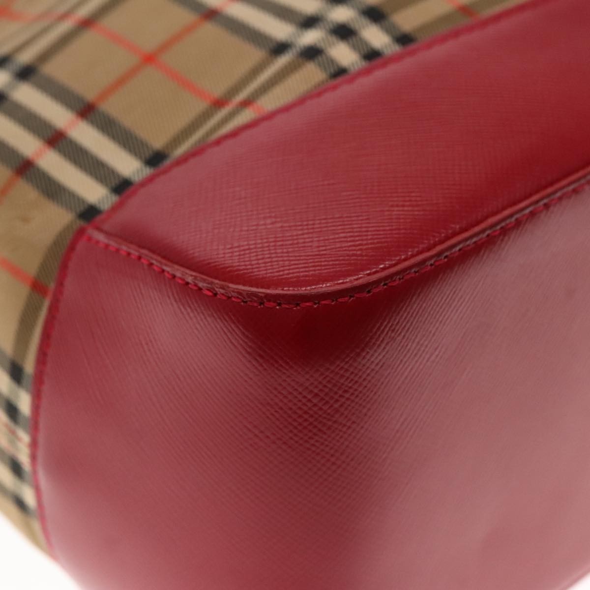 Burberry Nova Check Shoulder Bag Canvas And Leather Beige Canvas Shoulder Bag Bag (Pre-Owned)