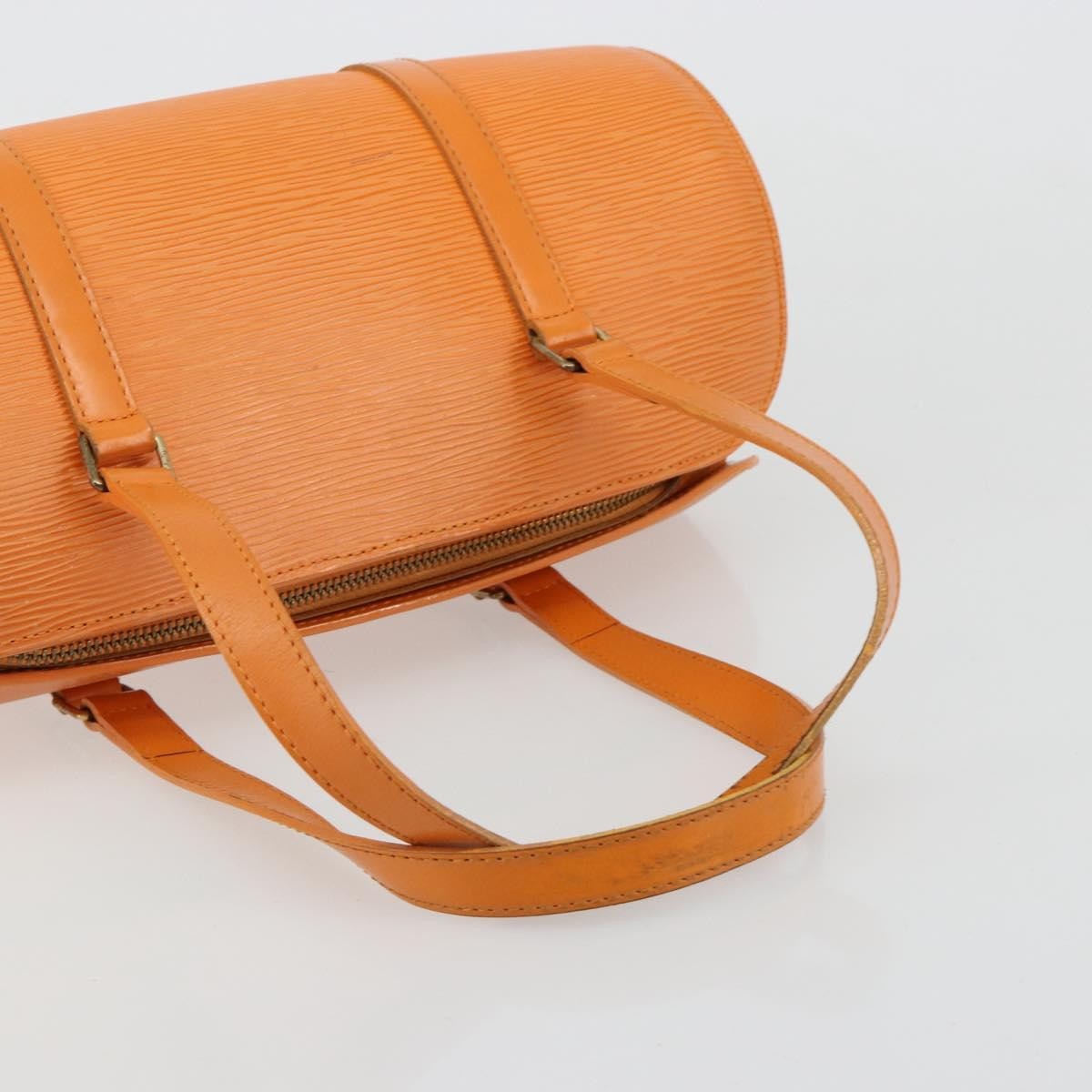Louis Vuitton Soufflot Handbag Epi Leather Orange Leather Handbag (Pre-Owned)