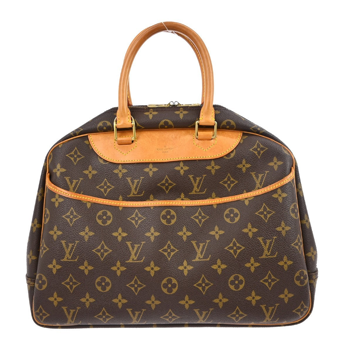 Louis Vuitton Deauville Handbag Monogram Canvas Brown Canvas Handbag (Pre-Owned)
