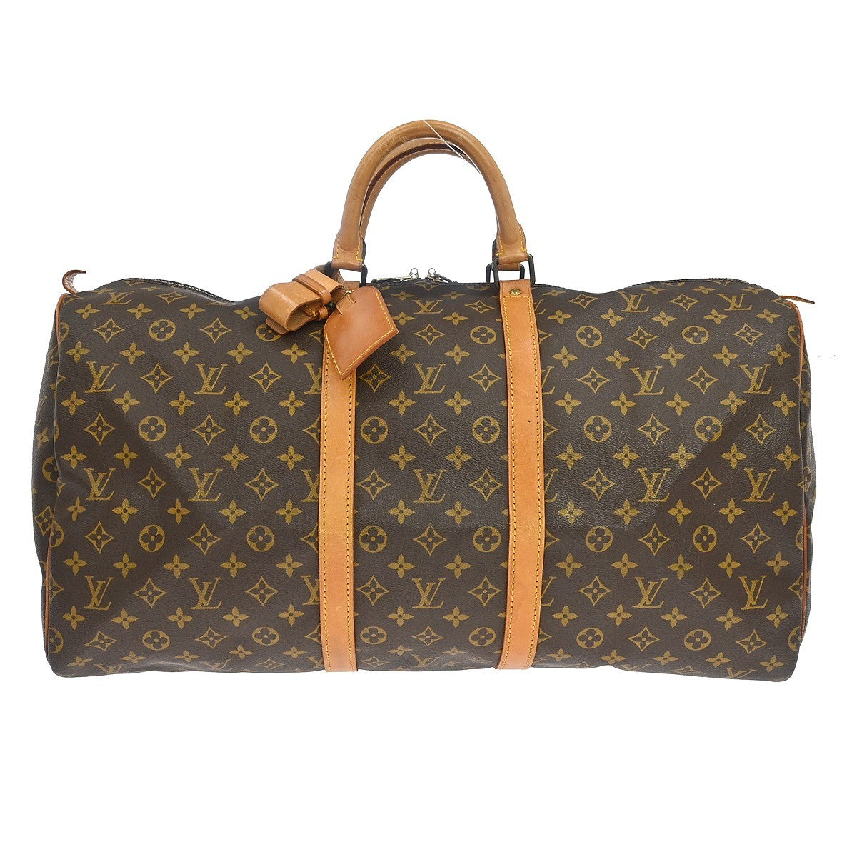 Louis Vuitton Keepall Bag Monogram Canvas Brown Canvas Travel Bag Bag (Pre-Owned)