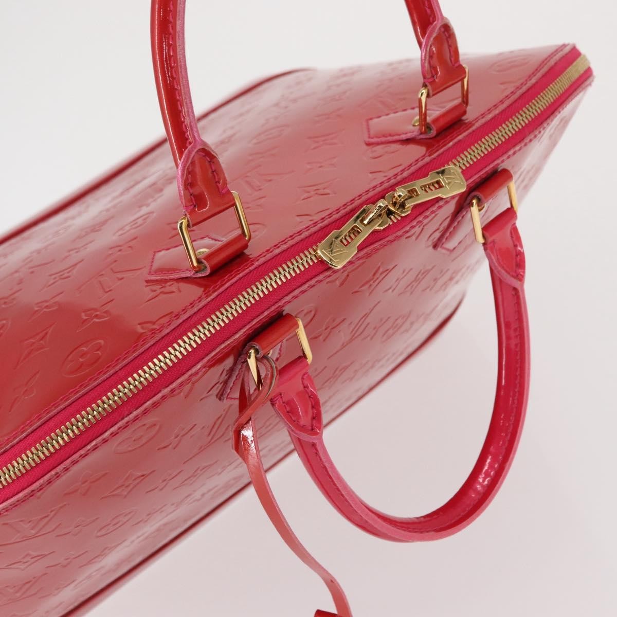 Louis Vuitton Alma Handbag Monogram Vernis Red Patent_Leather Handbag (Pre-Owned)