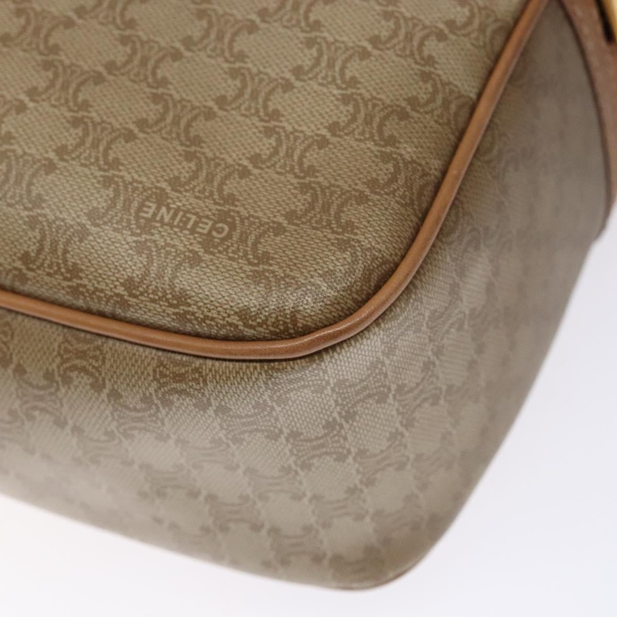Celine Vintage Macadam Shoulder Bag Canvas And Leather Beige Canvas Bag (Pre-Owned)