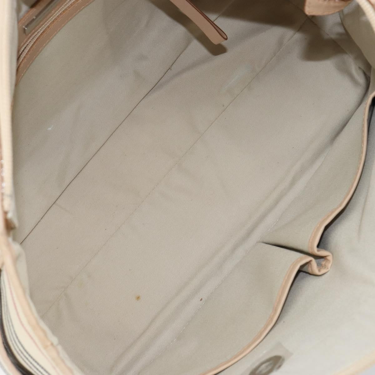 Burberry Nova Check Tote Canvas And Leather Beige Canvas Tote Bag Bag (Pre-Owned)