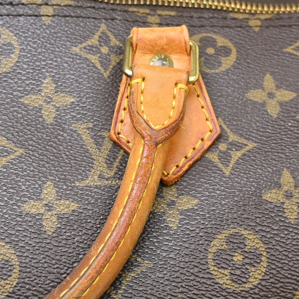Louis Vuitton Speedy Handbag Monogram Canvas Brown Canvas Handbag (Pre-Owned)