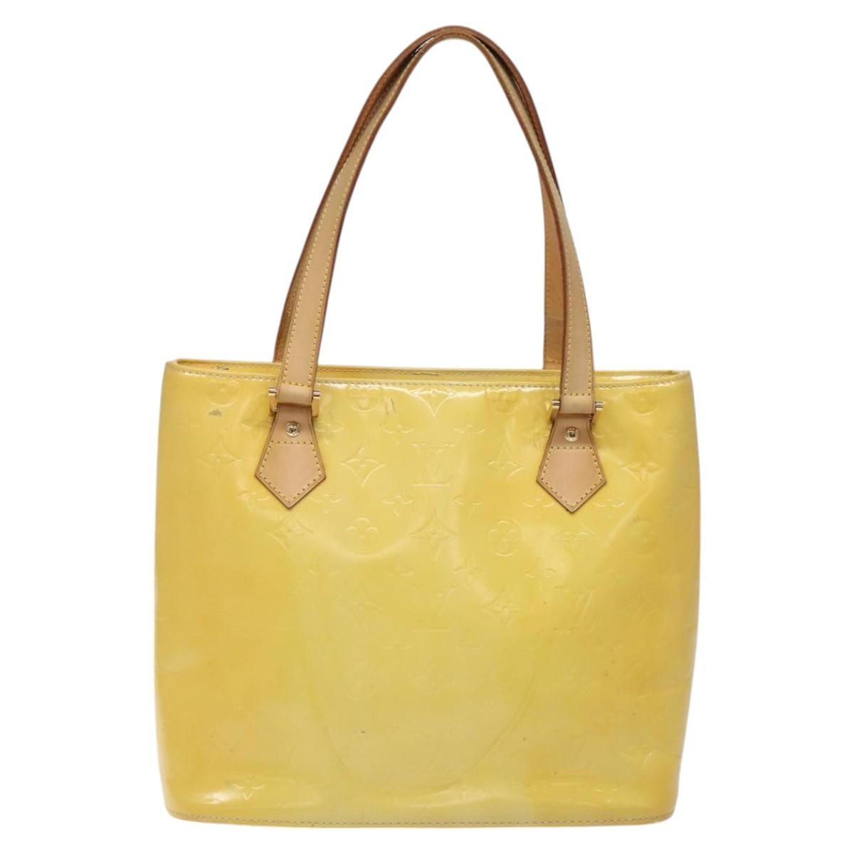 Louis Vuitton Houston Handbag Monogram Vernis Yellow Patent_Leather Handbag (Pre-Owned)