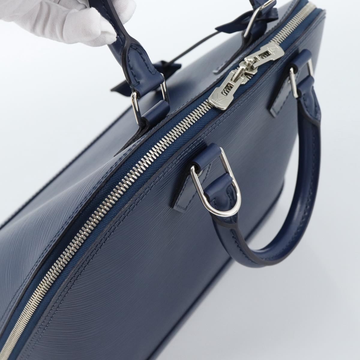 Louis Vuitton Alma Handbag Epi Leather Blue Leather Handbag (Pre-Owned)