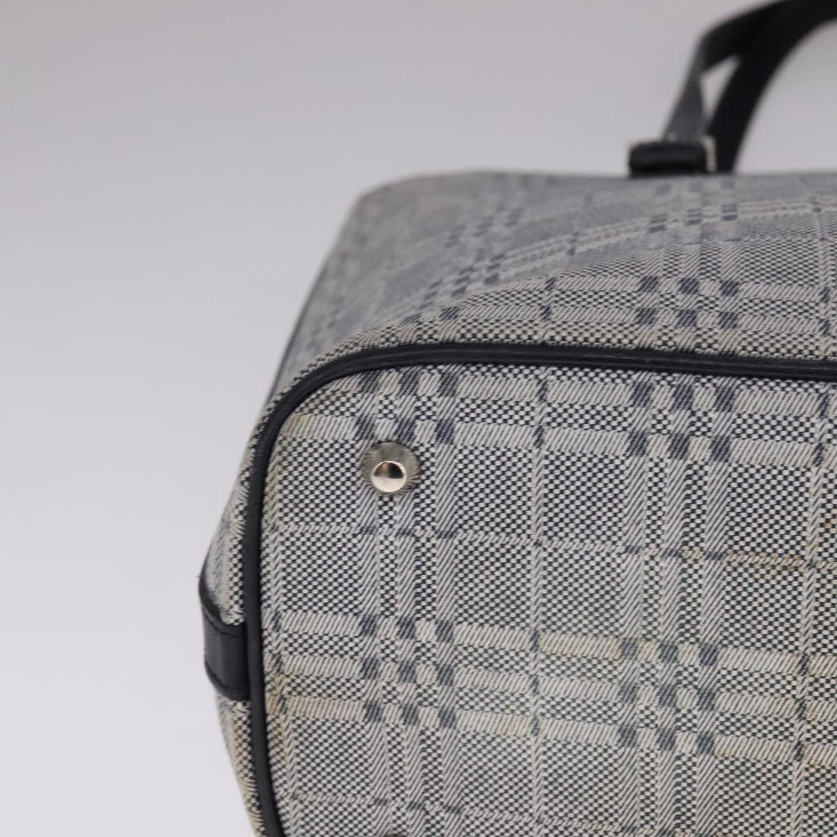 Burberry Vintage Tote Bag Canvas Gray Canvas Tote Bag Bag (Pre-Owned)