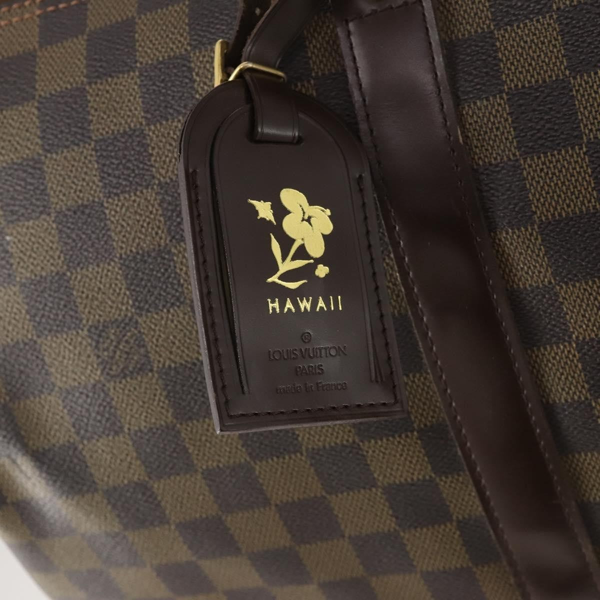 Louis Vuitton Keepall Bag Damier Brown Canvas Travel Bag Bag (Pre-Owned)