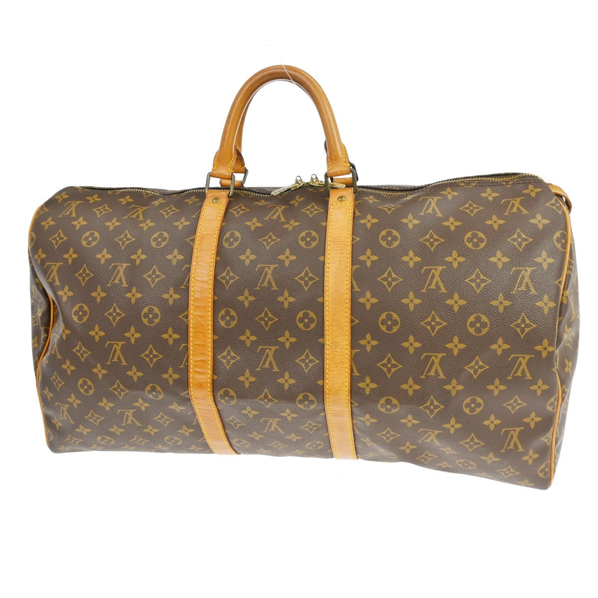 Louis Vuitton Keepall Bag Monogram Canvas Brown Canvas Travel Bag Bag (Pre-Owned)
