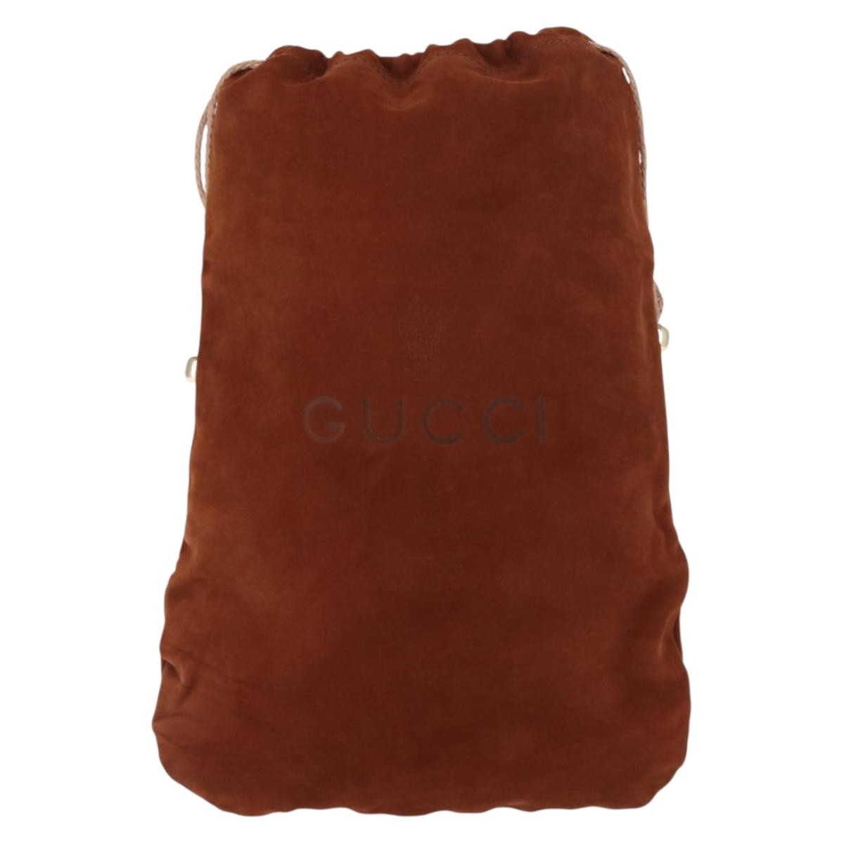 Gucci Pochette Suede Brown Suede Clutche & Pouche Bag (Pre-Owned)