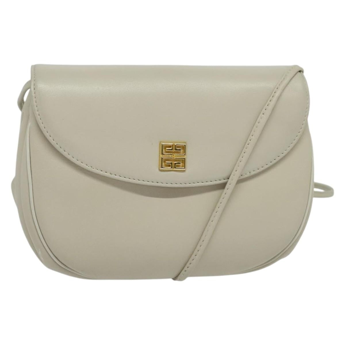 Givenchy 4G Shoulder Bag Leather White Leather Bag (Pre-Owned)