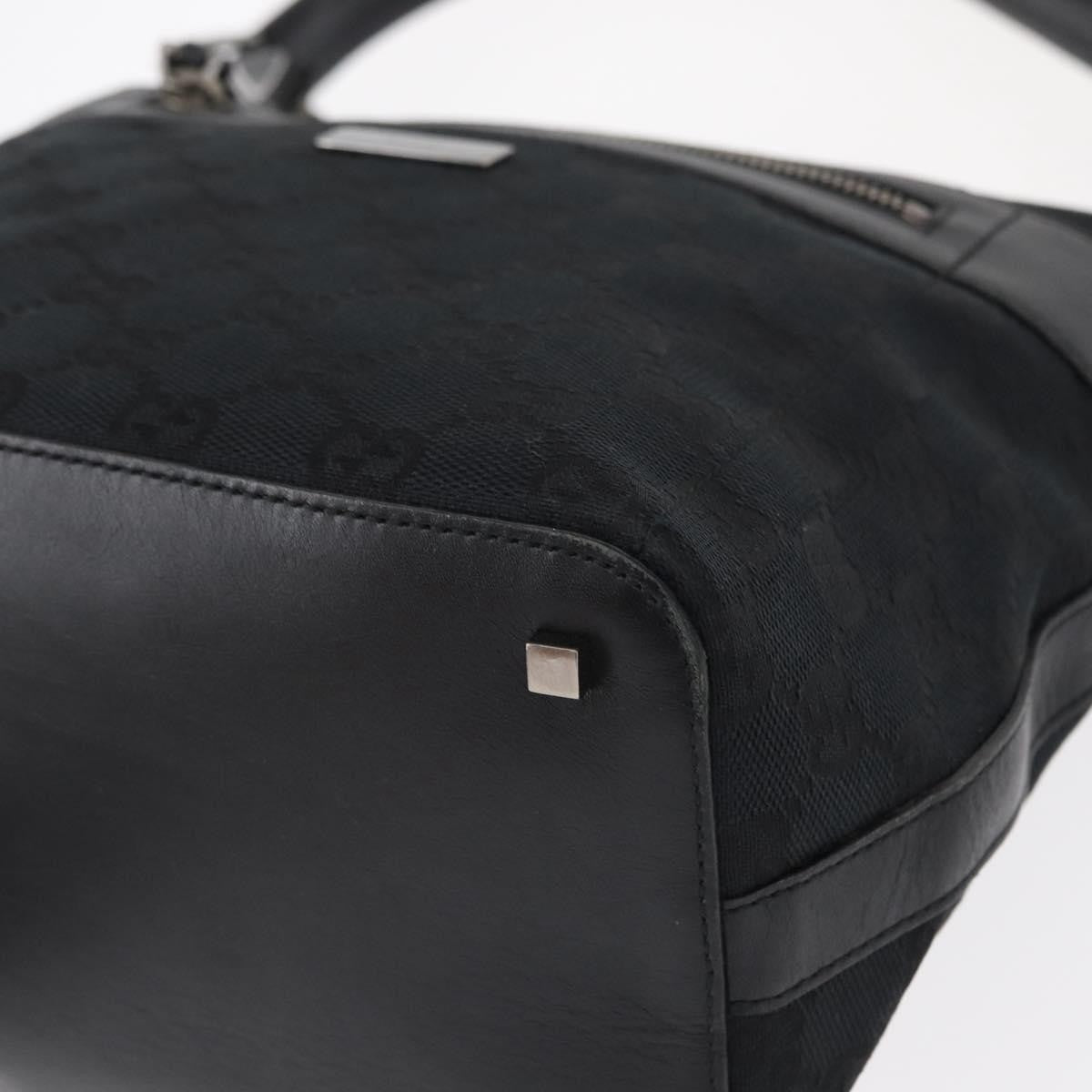 Gucci Vintage Shoulder Bag Gg Canvas And Leather Black Canvas Shoulder Bag Bag (Pre-Owned)