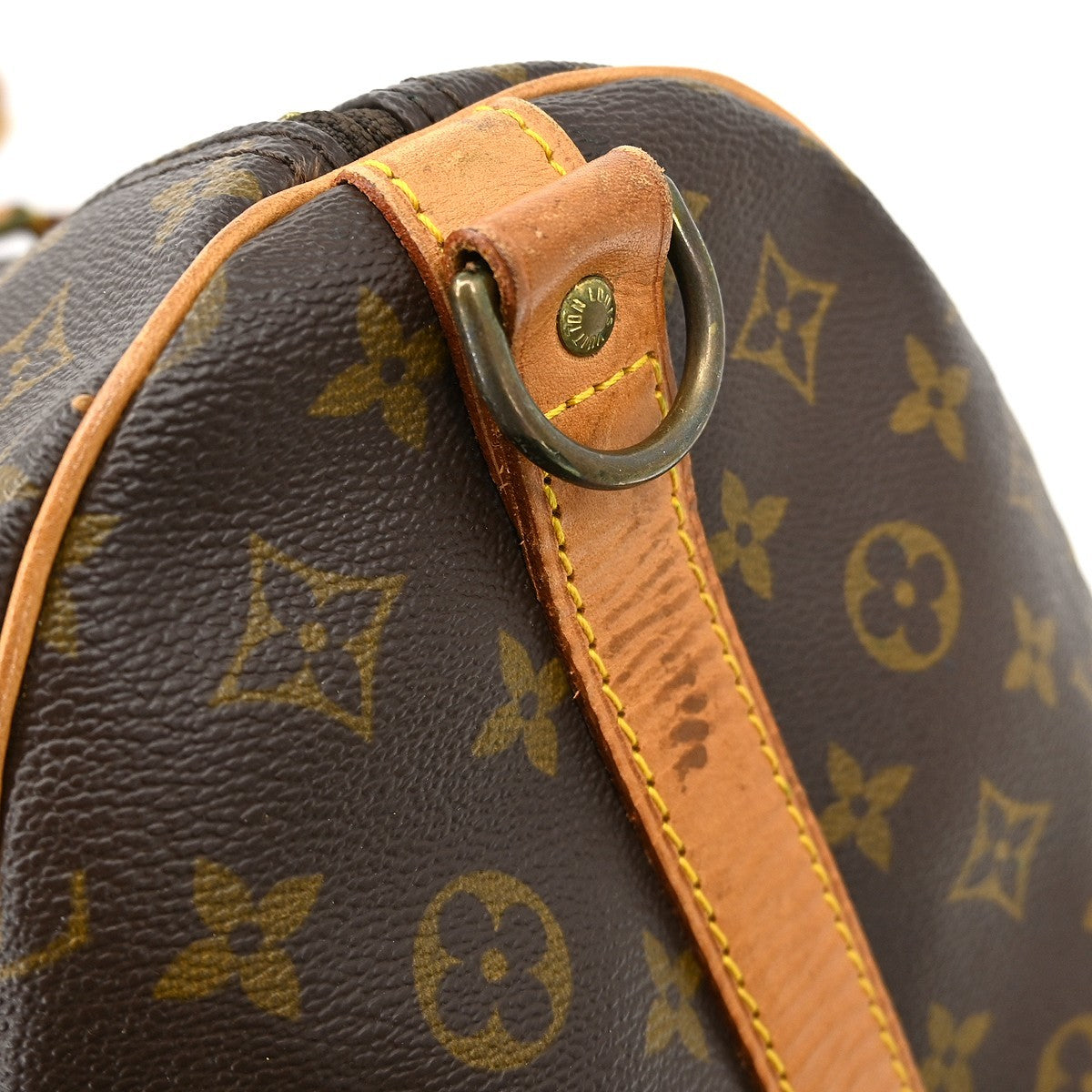 Louis Vuitton Keepall Bandouliere Bag Monogram Canvas Brown Canvas Travel Bag Bag (Pre-Owned)