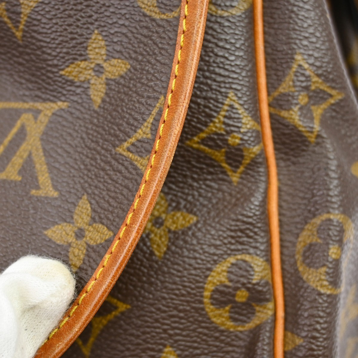 Louis Vuitton Saumur Handbag Monogram Canvas Brown Canvas Shoulder Bag Bag (Pre-Owned)