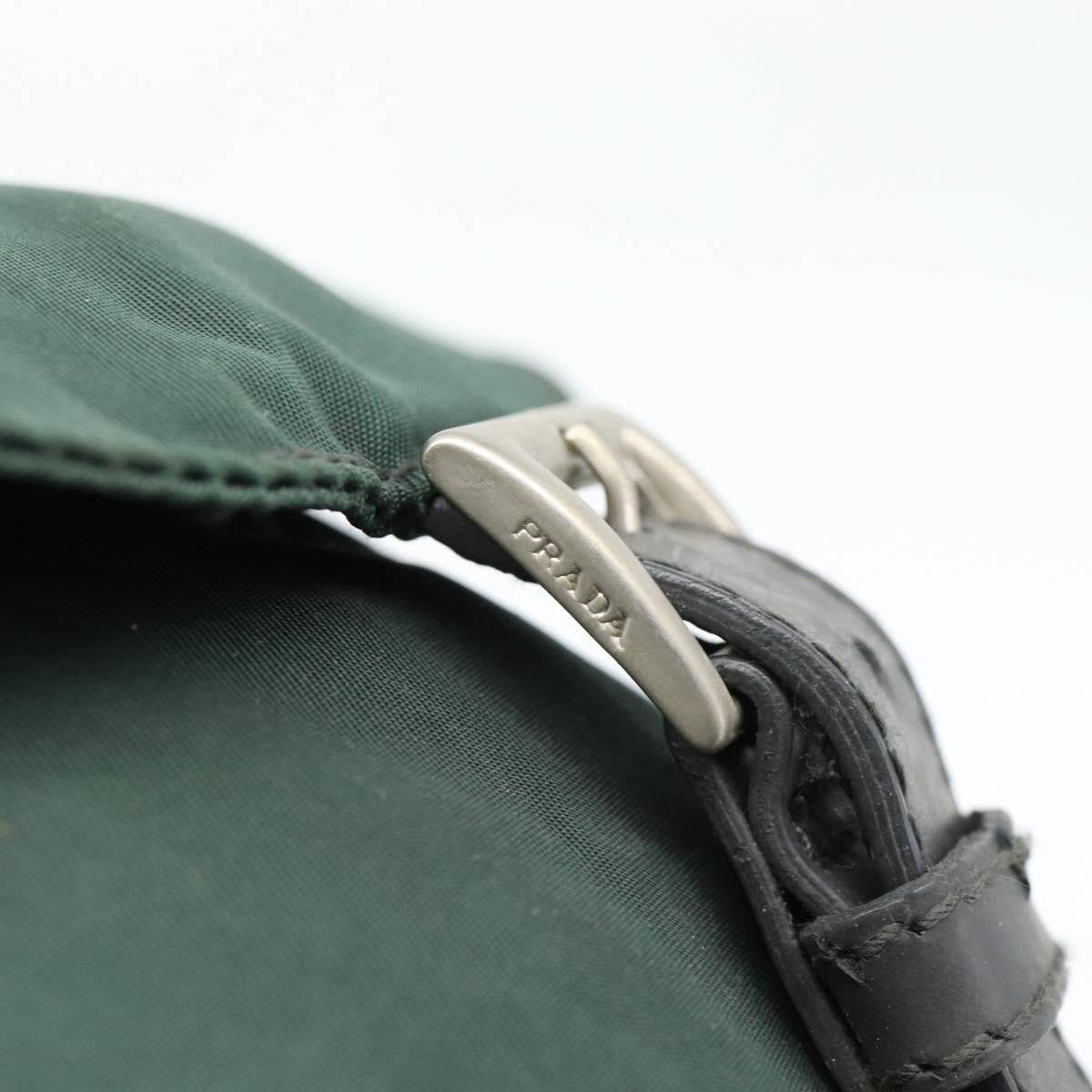 Prada Double Front Pocket Backpack Tessuto Green Nylon Backpack Bag (Pre-Owned)