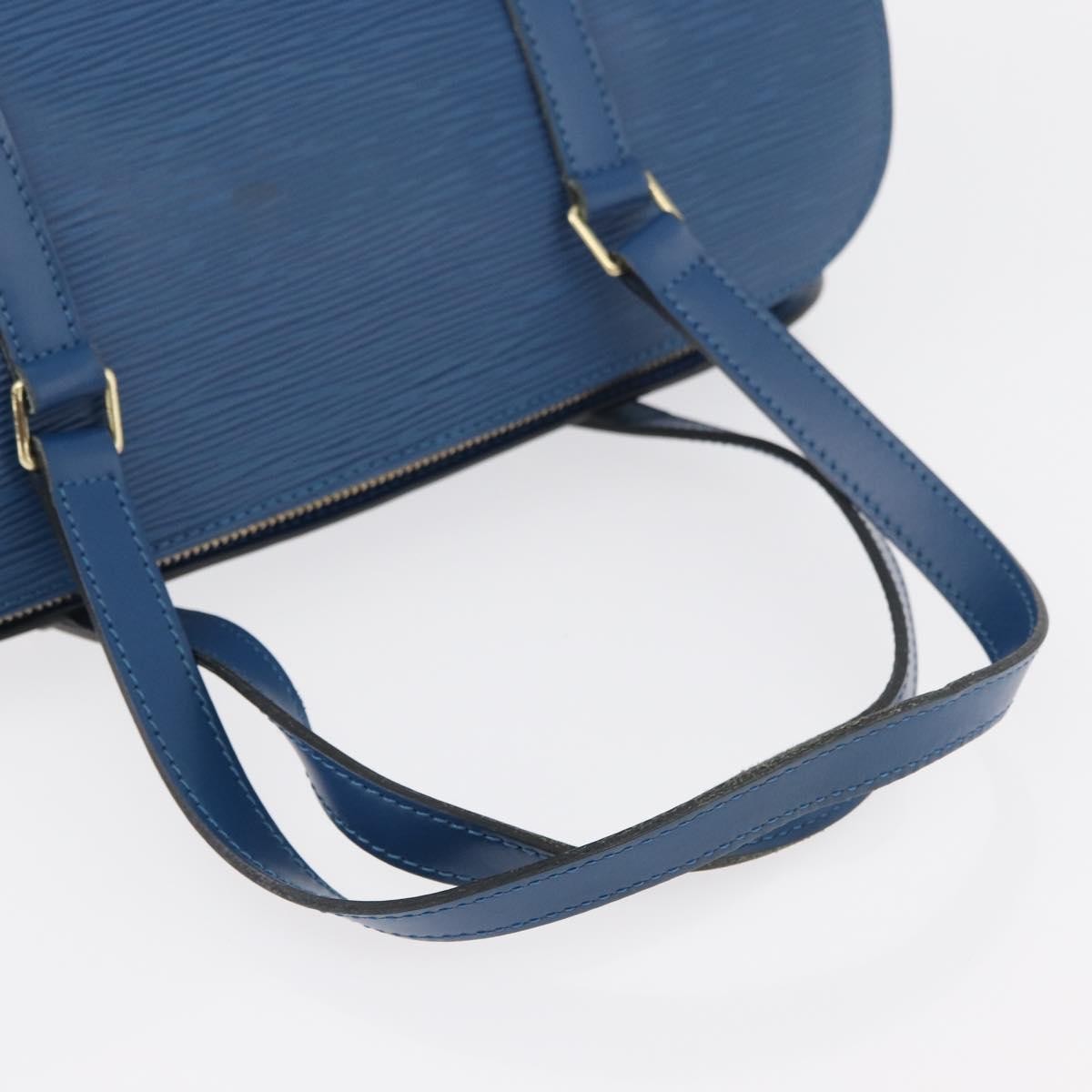 Louis Vuitton Soufflot Handbag Epi Leather Blue Leather Handbag (Pre-Owned)