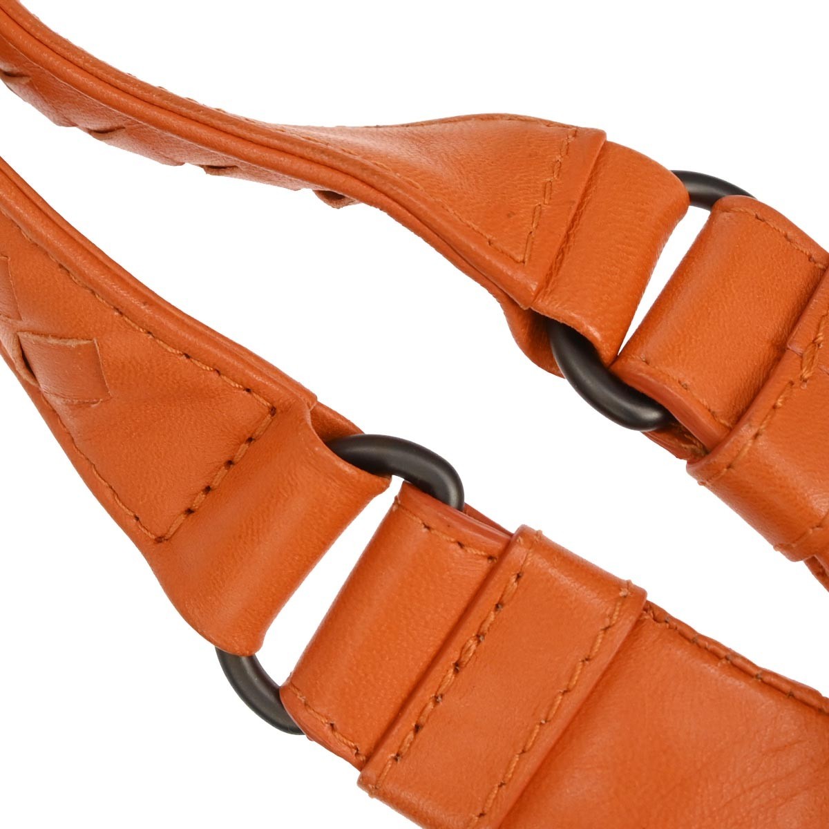 Bottega Veneta Campana Hobo Intrecciato Nappa Orange Leather Tote Bag Bag (Pre-Owned)