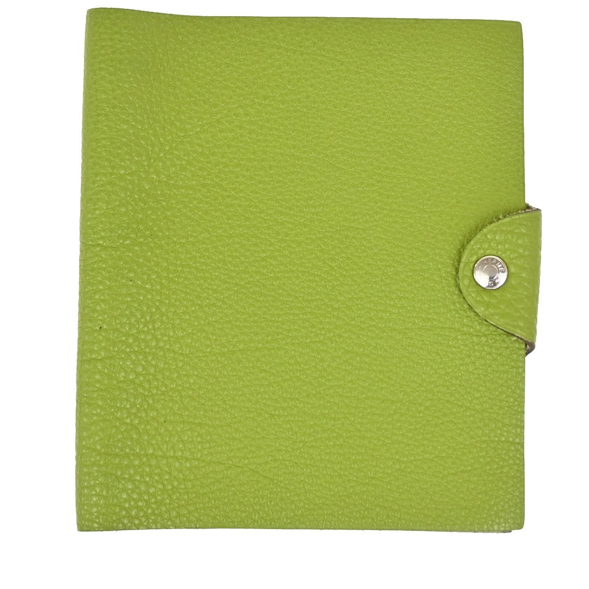 Hermes Ulysse Agenda Cover Leather Green Leather Wallets Accessory (Pre-Owned)
