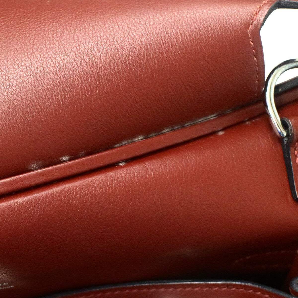 Hermes Jypsiere Bag Swift Burgundy Leather Shoulder Bag Bag (Pre-Owned)