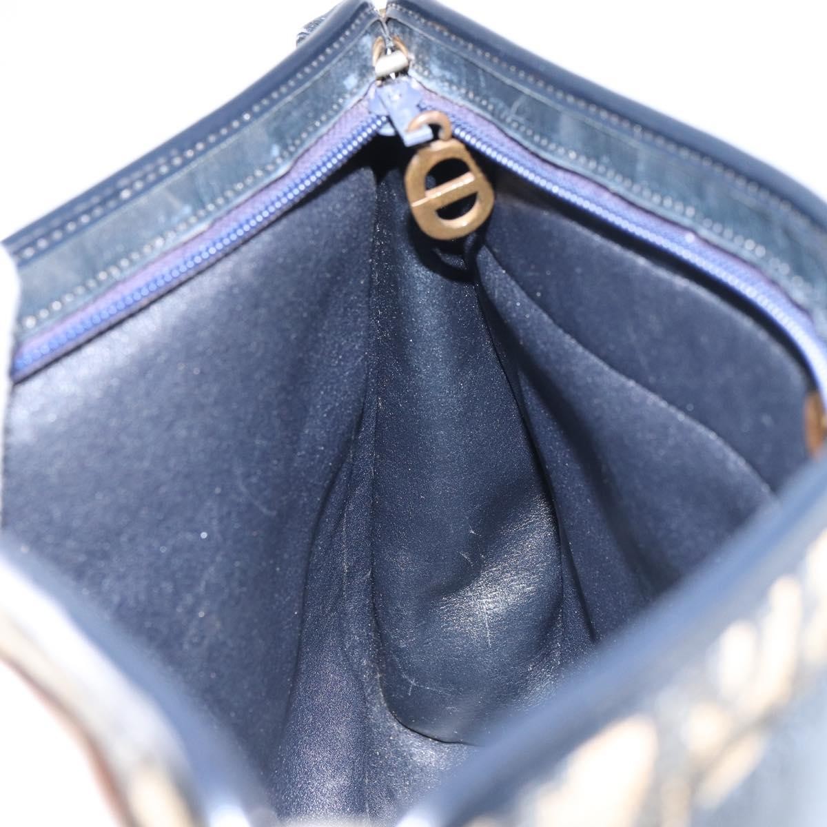 Christian Dior Vintage Trotter Shoulder Bag Canvas Navy Canvas Shoulder Bag Bag (Pre-Owned)