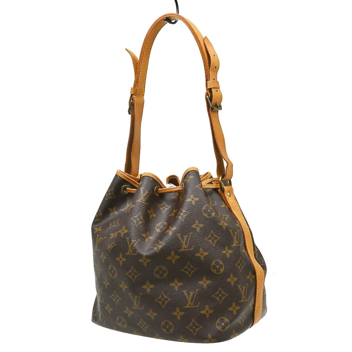 Louis Vuitton Petit Noe Handbag Monogram Canvas Brown Canvas Shoulder Bag Bag (Pre-Owned)