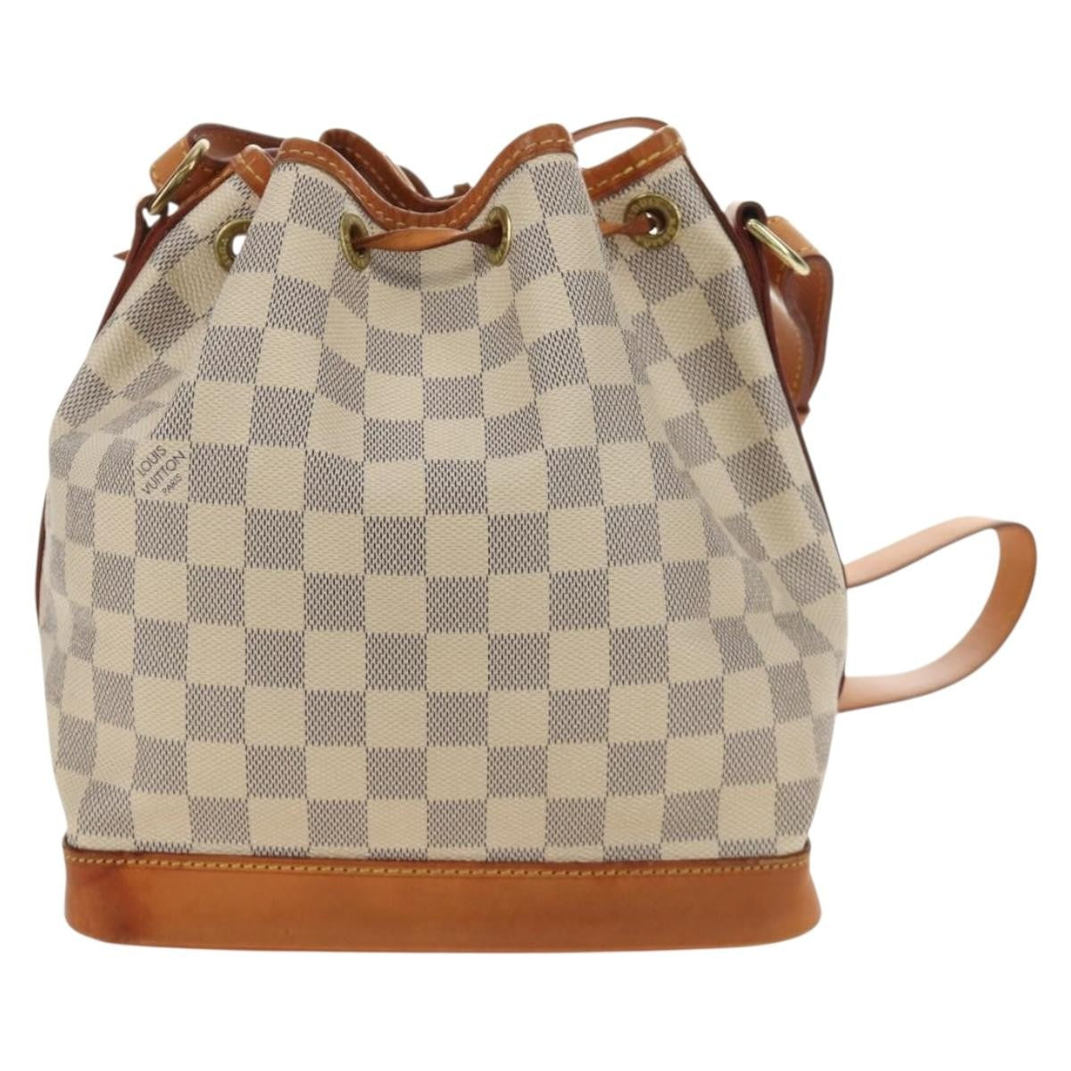 Louis Vuitton Noe Handbag Damier White Canvas Shoulder Bag Bag (Pre-Owned)