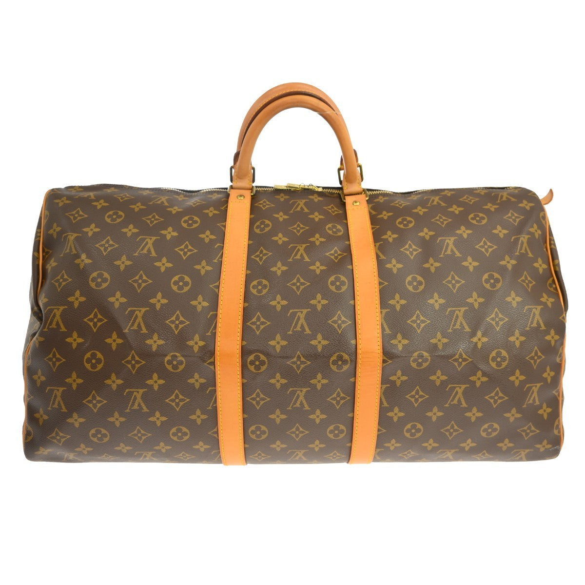 Louis Vuitton Keepall Bag Monogram Canvas Brown Canvas Travel Bag Bag (Pre-Owned)