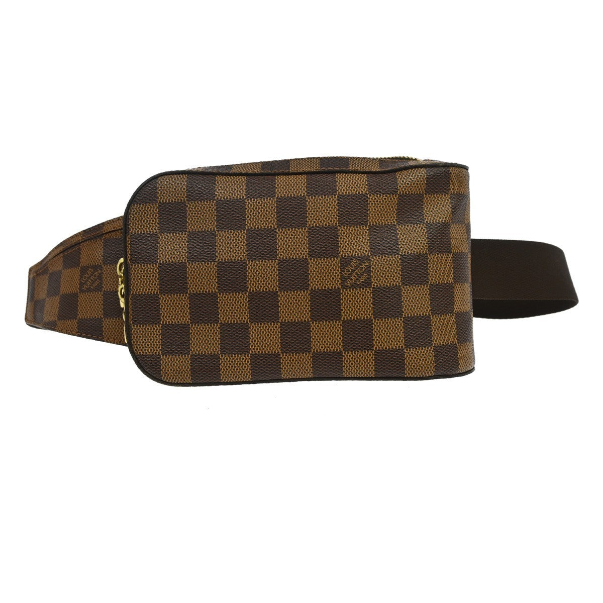 Louis Vuitton Geronimos Waist Bag Damier Brown Canvas Shoulder Bag Bag (Pre-Owned)