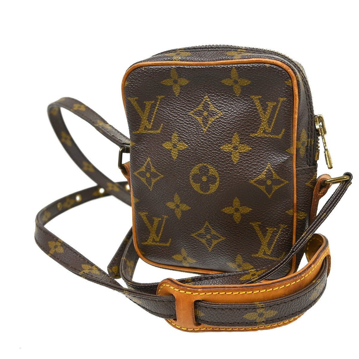 Louis Vuitton Danube Handbag Monogram Canvas Brown Canvas Shoulder Bag Bag (Pre-Owned)