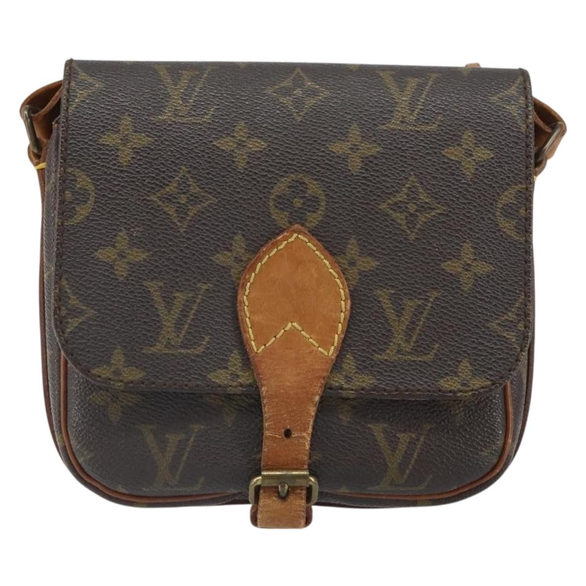 Louis Vuitton Cartouchiere Handbag Monogram Canvas Brown Canvas Shoulder Bag Bag (Pre-Owned)