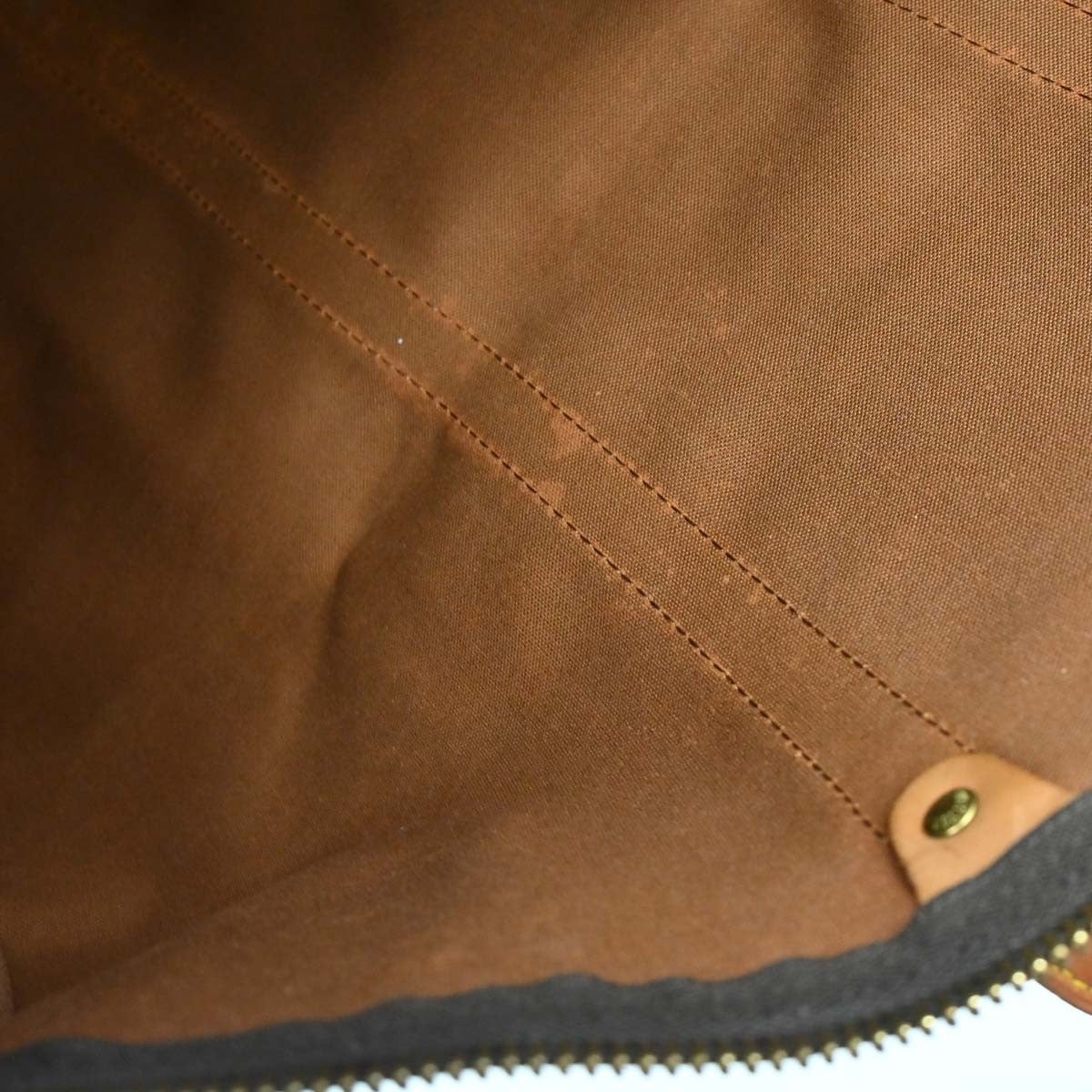 Louis Vuitton Keepall Bag Monogram Canvas Brown Canvas Travel Bag Bag (Pre-Owned)