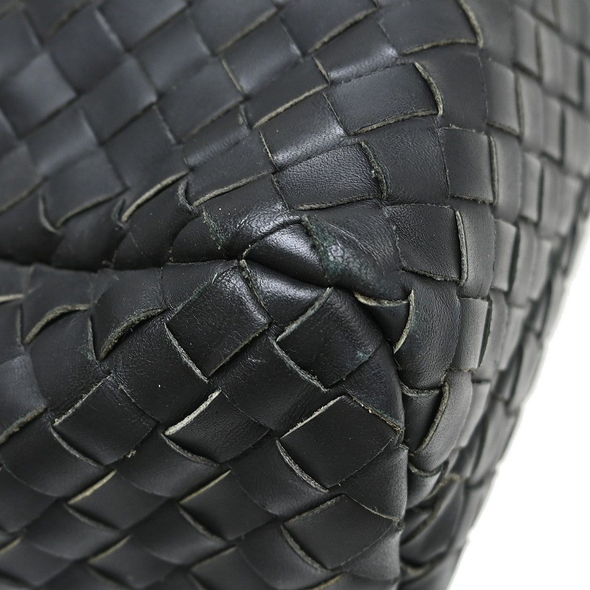Bottega Veneta Envelope Briefcase Intrecciato Nappa Black Leather Briefcase Bag (Pre-Owned)