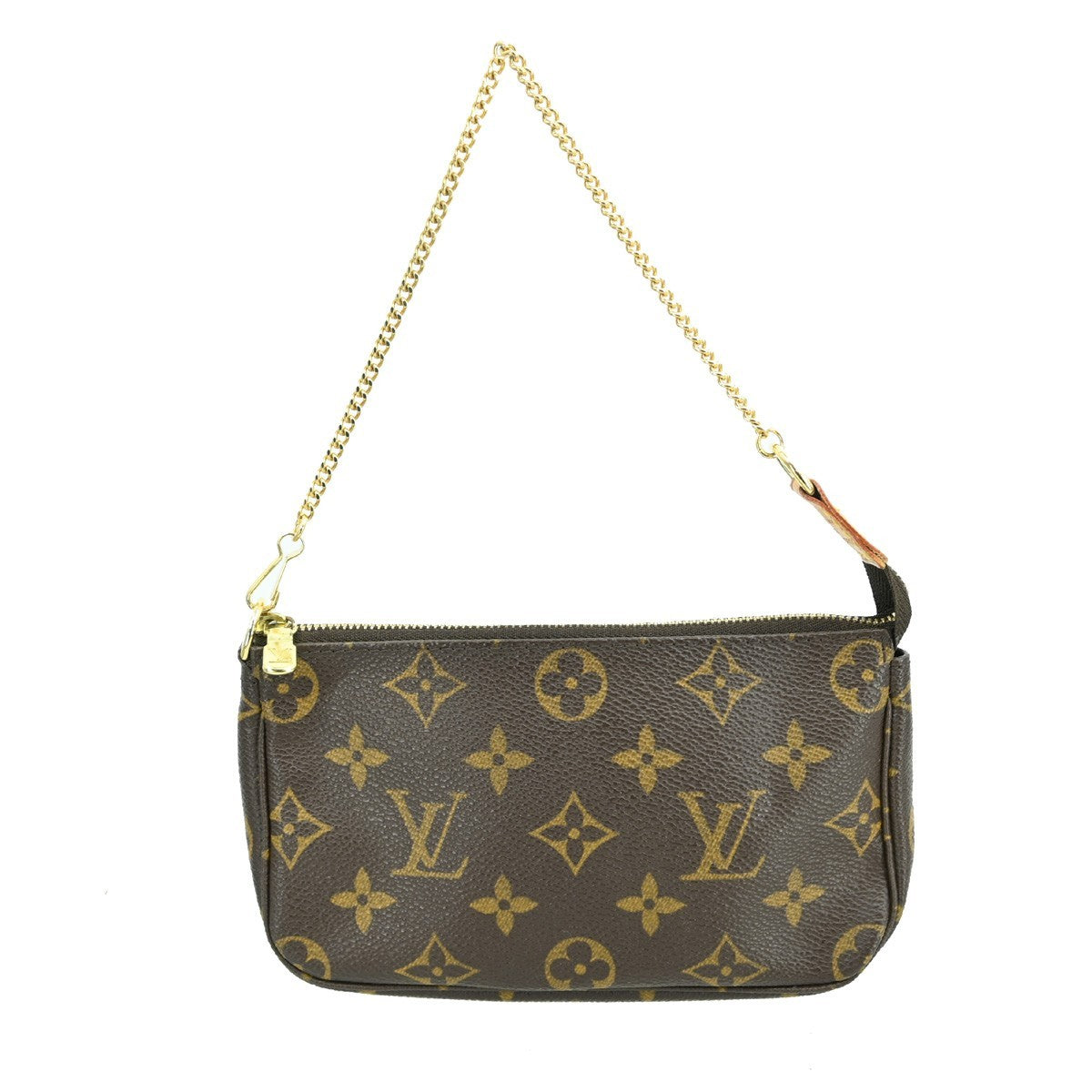 Louis Vuitton Mini Pochette Accessoires Canvas Brown Canvas Clutche & Pouche Bag (Pre-Owned)