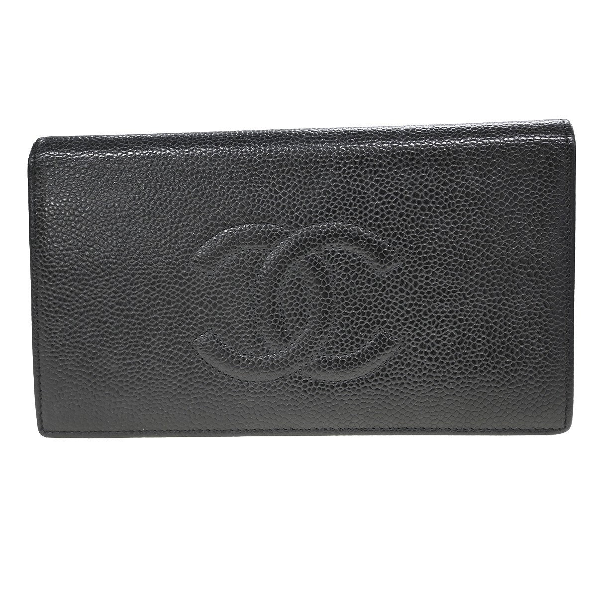 Chanel Timeless Cc French Wallet Caviar Black Leather Wallets Accessory (Pre-Owned)