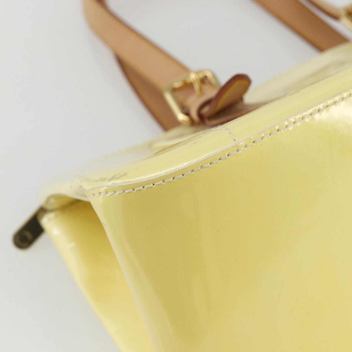 Louis Vuitton Rosewood Avenue Handbag Monogram Vernis Yellow Patent_Leather Handbag (Pre-Owned)