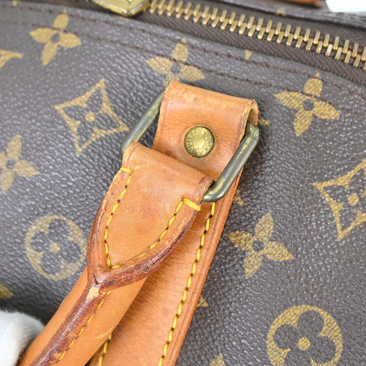Louis Vuitton Keepall Bag Monogram Canvas Brown Canvas Handbag (Pre-Owned)