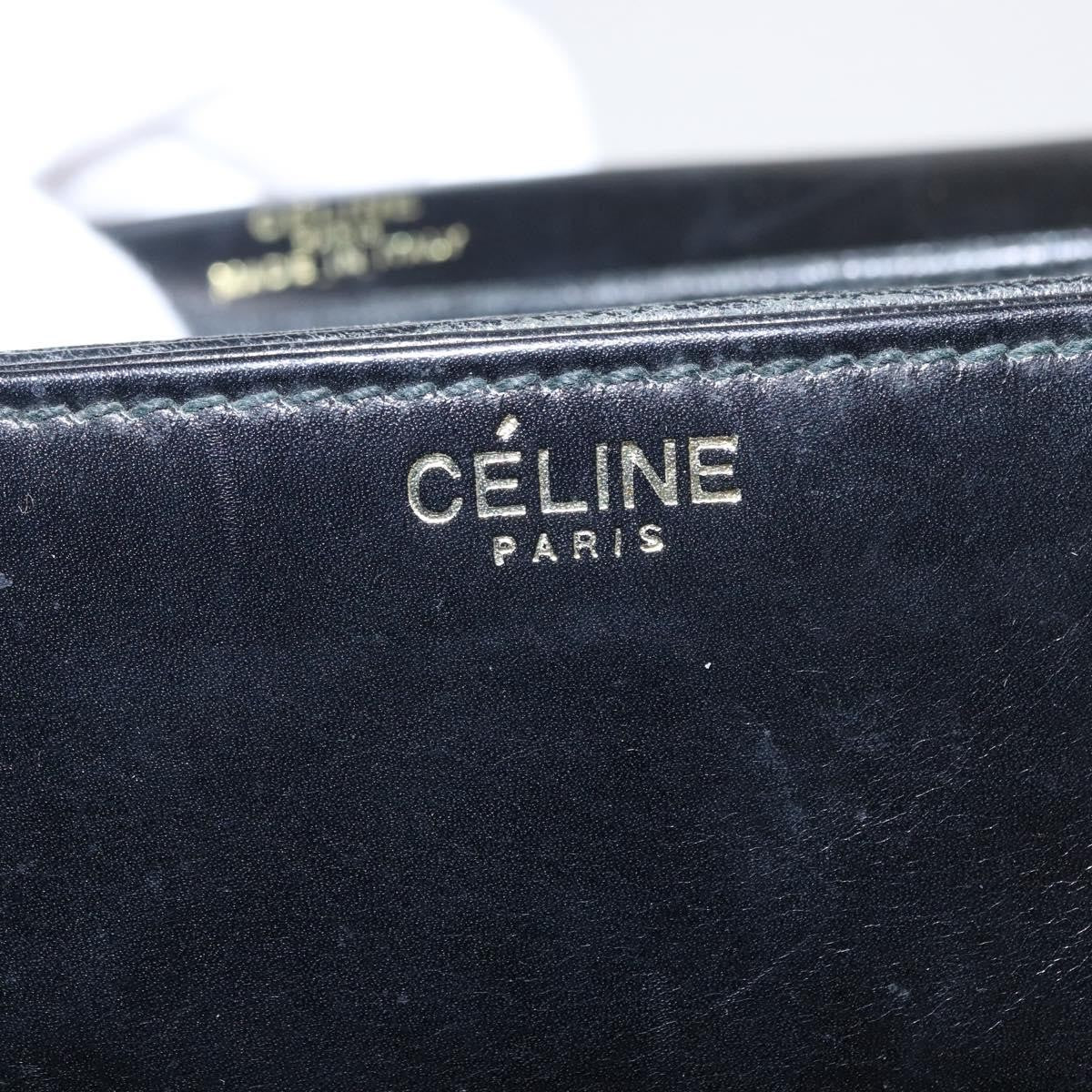 Celine Horse Carriage Shoulder Bag Leather Black Leather Shoulder Bag Bag (Pre-Owned)