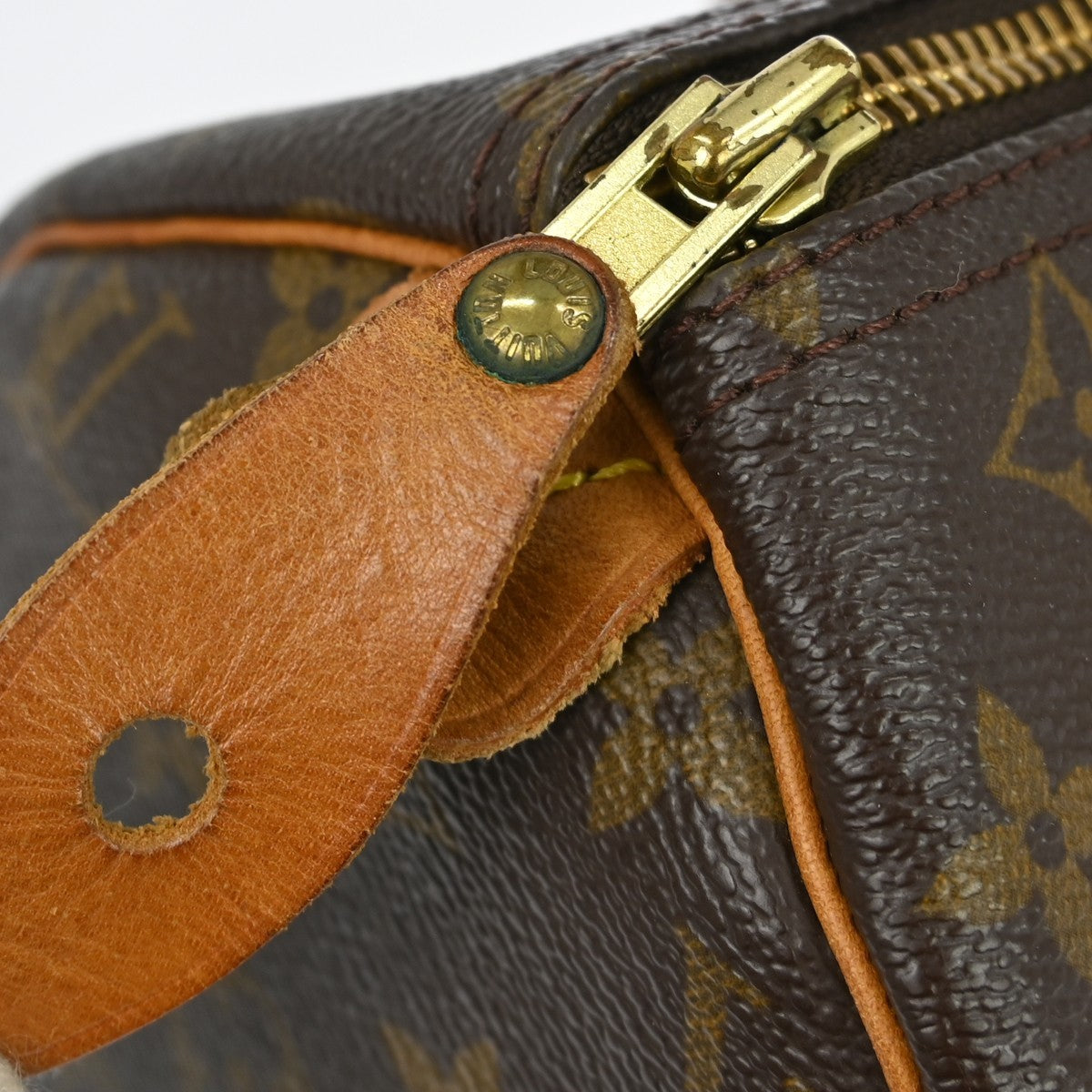 Louis Vuitton Speedy Handbag Monogram Canvas Brown Canvas Handbag (Pre-Owned)